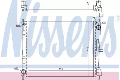 Радиатор, охлаждение двигателя NISSENS купить