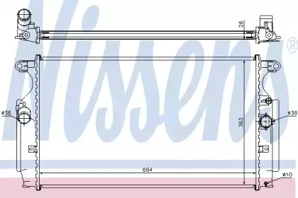 Радиатор, охлаждение двигателя NISSENS купить