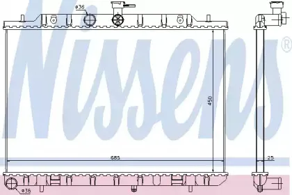 Радиатор, охлаждение двигателя NISSENS купить