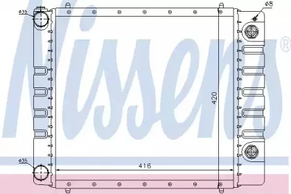 Радиатор, охлаждение двигателя NISSENS купить