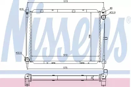 Радиатор, охлаждение двигателя NISSENS купить