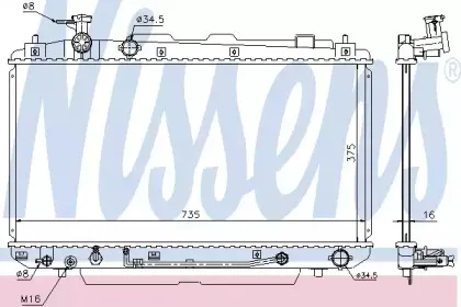 Радиатор, охлаждение двигателя NISSENS купить