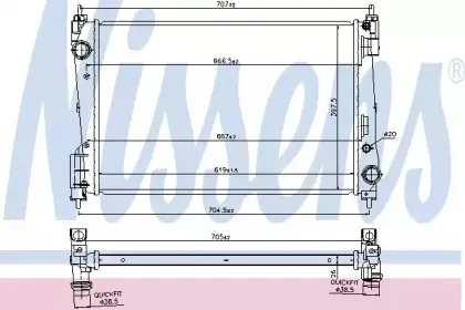 Радіатор охолоджування NISSENS купить