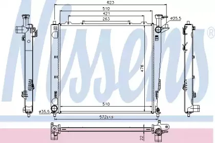 Радіатор охолоджування NISSENS купить