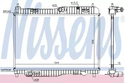Радиатор, охлаждение двигателя NISSENS купить