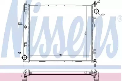 Радиатор, охлаждение двигателя NISSENS купить