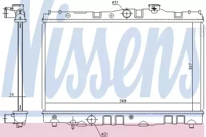 Радиатор, охлаждение двигателя NISSENS купить