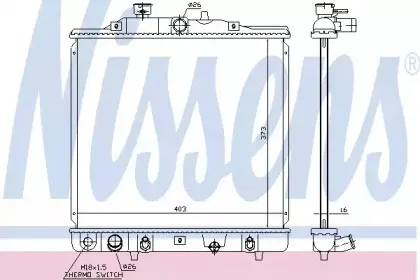 Радиатор, охлаждение двигателя NISSENS купить