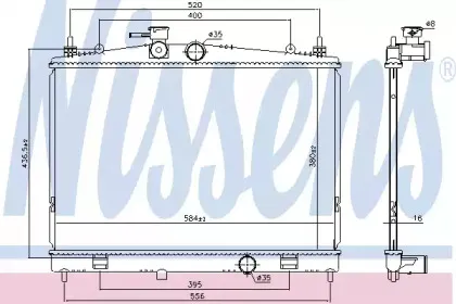 Радиатор, охлаждение двигателя NISSENS купить