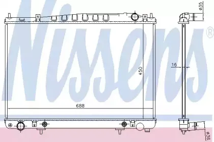 Радиатор, охлаждение двигателя NISSENS купить
