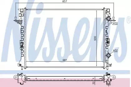 Радіатор охолоджування NISSENS купить