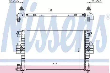 Радіатор охолоджування NISSENS купить