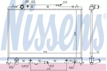 Радіатор охолоджування NISSENS купить
