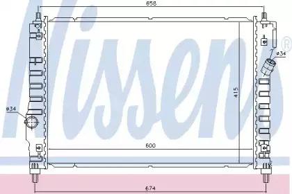 Радиатор, охлаждение двигателя NISSENS купить