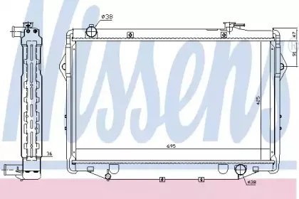 Радиатор, охлаждение двигателя NISSENS купить