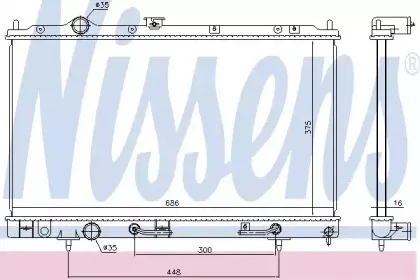 Радиатор, охлаждение двигателя NISSENS купить