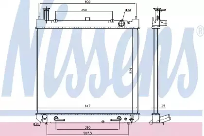 Радиатор, охлаждение двигателя NISSENS купить