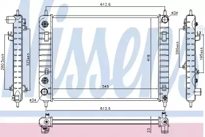 Радиатор, охлаждение двигателя NISSENS купить