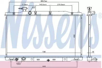 Радиатор, охлаждение двигателя NISSENS купить