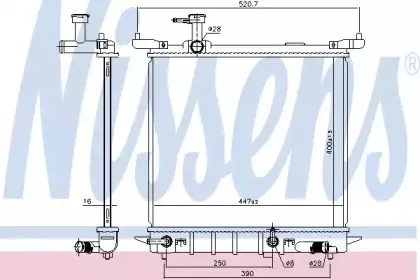 Радиатор, охлаждение двигателя NISSENS купить