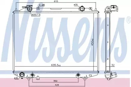 Радиатор, охлаждение двигателя NISSENS купить