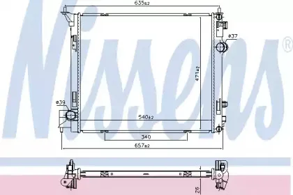 Радиатор, охлаждение двигателя NISSENS купить