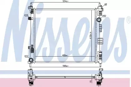Радиатор, охлаждение двигателя NISSENS купить