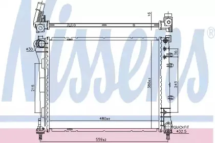 Радиатор, охлаждение двигателя NISSENS купить