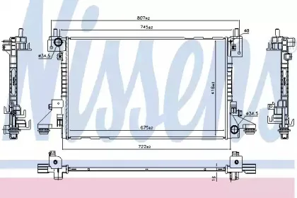 Радіатор охолоджування NISSENS купить