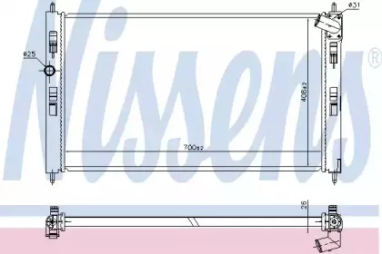 Радиатор, охлаждение двигателя NISSENS купить