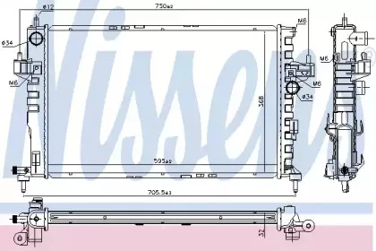 Радіатор охолоджування NISSENS купить