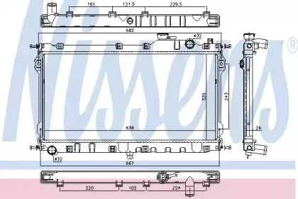 Радиатор, охлаждение двигателя NISSENS купить