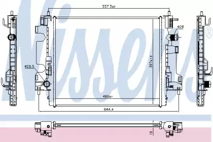 Радиатор, охлаждение двигателя NISSENS купить