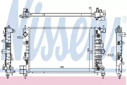 Радиатор, охлаждение двигателя NISSENS купить