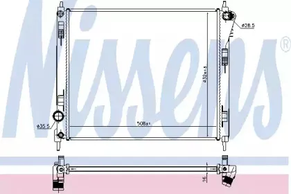 Радиатор, охлаждение двигателя NISSENS купить