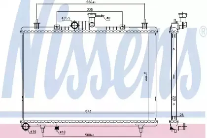 Радіатор охолоджування NISSENS купить