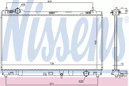 Радиатор, охлаждение двигателя NISSENS купить