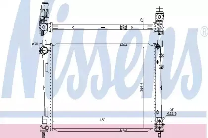 Радиатор, охлаждение двигателя NISSENS купить