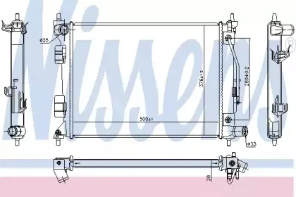 Радиатор, охлаждение двигателя NISSENS купить
