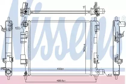 Радиатор, охлаждение двигателя NISSENS купить