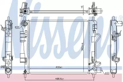 Радиатор, охлаждение двигателя NISSENS купить