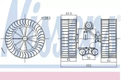 Вентилятор салона NISSENS купить