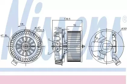 Вентилятор салона NISSENS купить