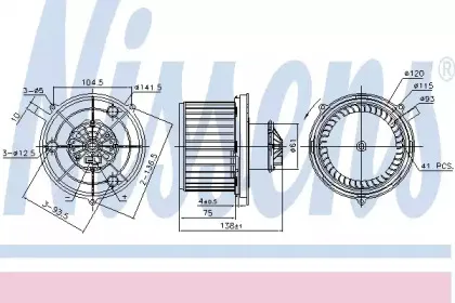 Вентилятор салона NISSENS купить