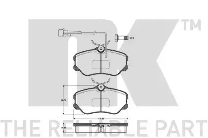 Комплект тормозных колодок, дисковый тормоз NK купить