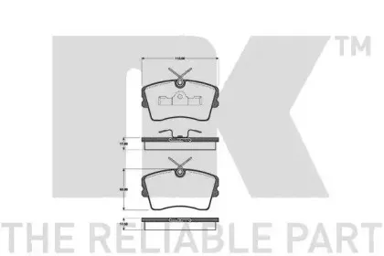 Комплект тормозных колодок, дисковый тормоз NK купить