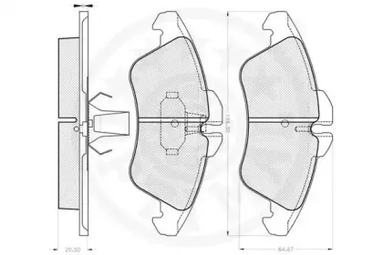 Комплект тормозных колодок, дисковый тормоз OPTIMAL купить