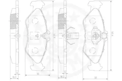 Комплект тормозных колодок, дисковый тормоз OPTIMAL купить