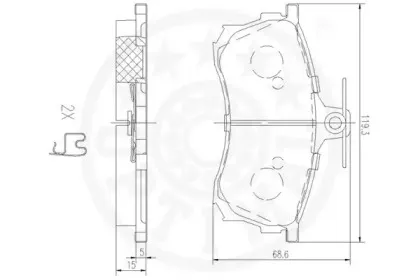 Комплект тормозных колодок, дисковый тормоз OPTIMAL купить