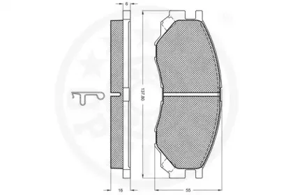 Комплект тормозных колодок, дисковый тормоз OPTIMAL купить